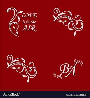 Decorative calligraphic elements floral dividers vector image