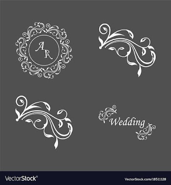 Decorative calligraphic elements floral dividers vector image