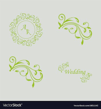 Decorative calligraphic elements floral dividers vector image