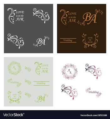 Decorative calligraphic elements floral dividers vector image