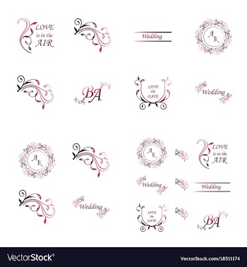 Decorative calligraphic elements floral dividers vector image