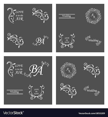 Decorative calligraphic elements floral dividers vector image