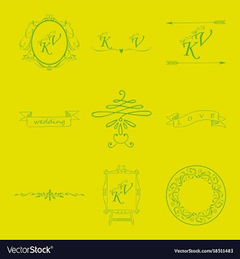 Decorative calligraphic elements floral dividers vector image