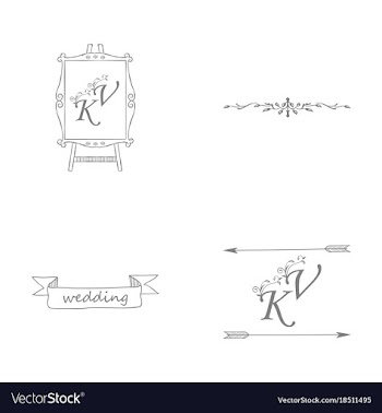Decorative calligraphic elements floral dividers vector image