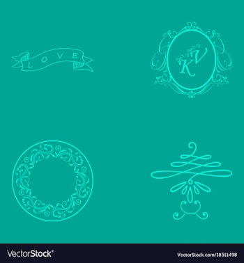 Decorative calligraphic elements floral dividers vector image