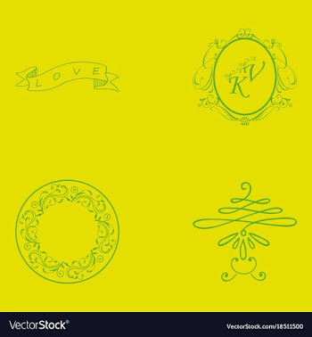 Decorative calligraphic elements floral dividers vector image