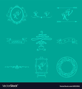 Decorative calligraphic elements floral dividers vector image