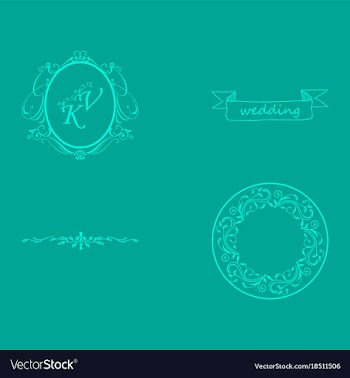 Decorative calligraphic elements floral dividers vector image