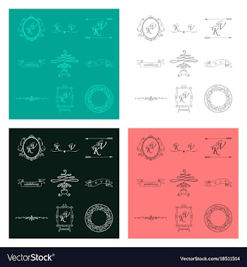 Decorative calligraphic elements floral dividers vector image