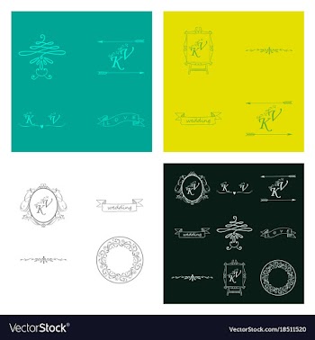 Decorative calligraphic elements floral dividers vector image