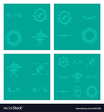 Decorative calligraphic elements floral dividers vector image