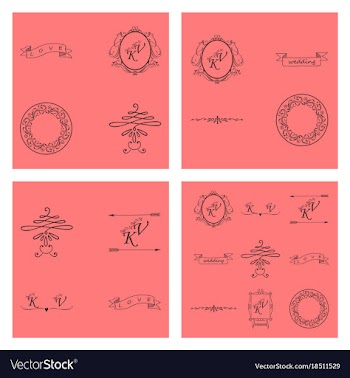 Decorative calligraphic elements floral dividers vector image