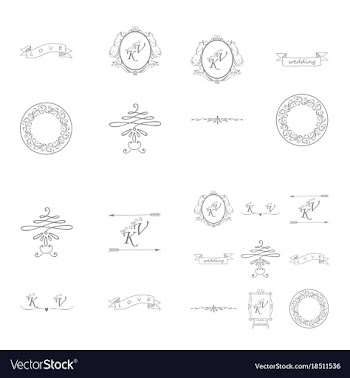 Decorative calligraphic elements floral dividers vector image