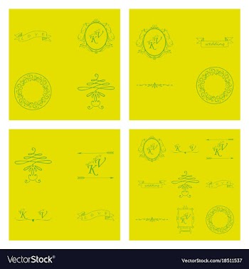 Decorative calligraphic elements floral dividers vector image