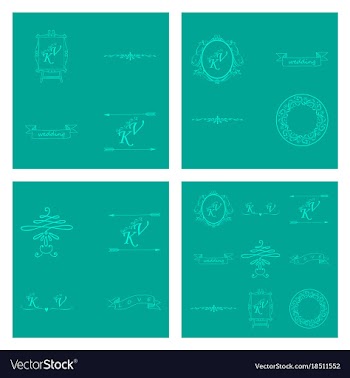 Decorative calligraphic elements floral dividers vector image
