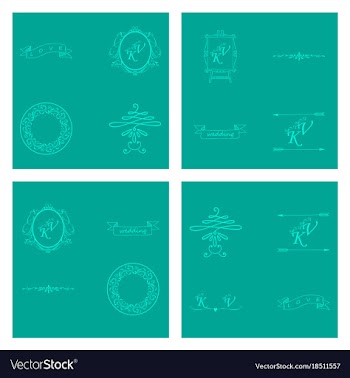 Decorative calligraphic elements floral dividers vector image