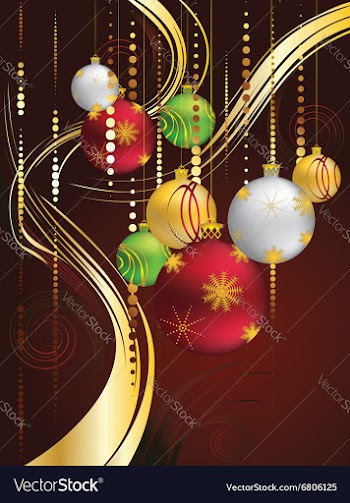 Decorative Christmas Ornaments2 vector image