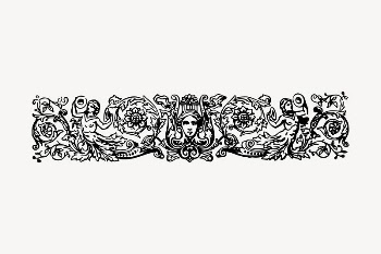 Decorative divider clipart, antique illustration | Free Vector Illustration - rawpixel
