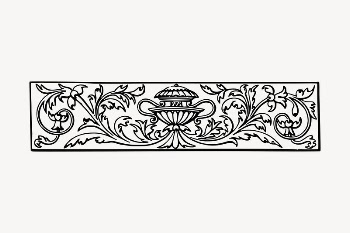 Decorative divider clipart, vintage illustration | Free Vector Illustration - rawpixel