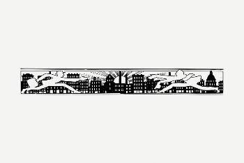 Decorative divider collage element, city | Free PSD Illustration - rawpixel