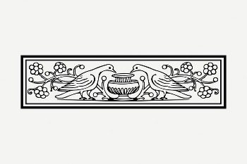 Decorative divider collage element, vintage | Free PSD Illustration - rawpixel
