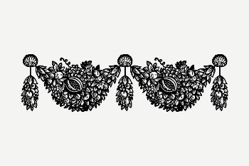 Decorative divider collage element, vintage | Free PSD Illustration - rawpixel