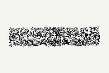 Decorative divider drawing, antique illustration | Free PSD Illustration - rawpixel