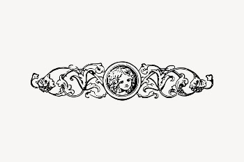 Decorative divider drawing, vintage illustration | Free Vector Illustration - rawpixel