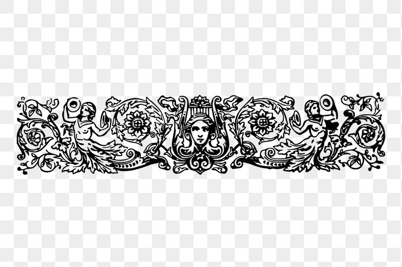Decorative divider png sticker antique | Free PNG - rawpixel