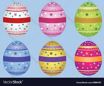 Decorative Easter eggs vector image