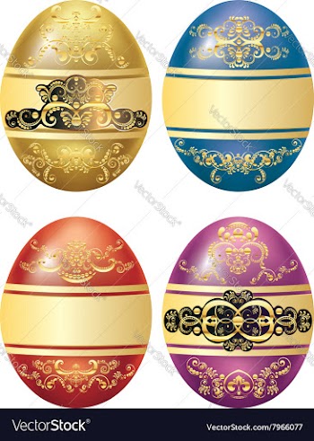 Decorative Easter Eggs vector image