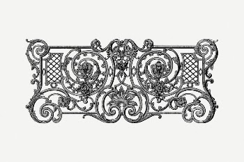Decorative fence clipart, vintage illustration | Free PSD Illustration - rawpixel