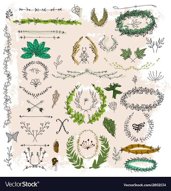 Decorative floral vintage vector image
