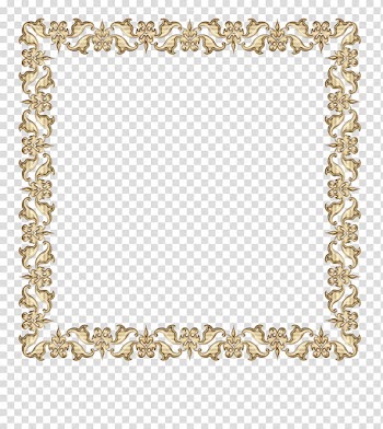 Decorative Frame, brow floral border transparent background PNG clipart