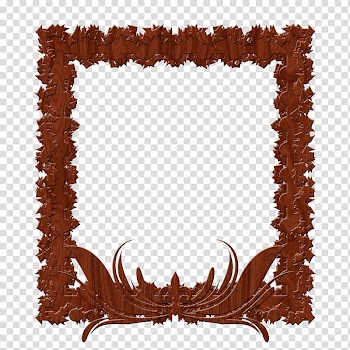Decorative Frame Dark Wood transparent background PNG clipart