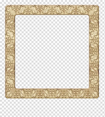 Decorative Frame, gold-colored frame transparent background PNG clipart