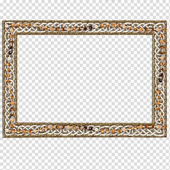 Decorative frames , rectangular brown frame illustration transparent background PNG clipart
