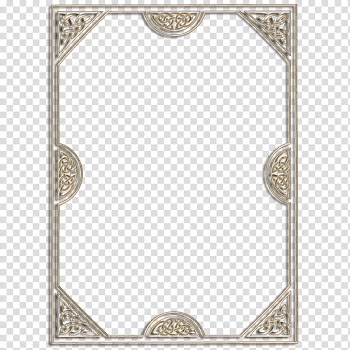 Decorative frames , rectangular gray frame transparent background PNG clipart