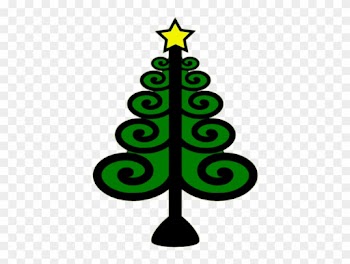 Decorative Letter Set Free Christmas Tree Free Swirls - Christmas Tree