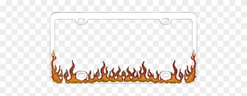 Decorative License Plate Frames - Flame License Plate Frame