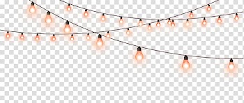 Decorative light string transparent background PNG clipart