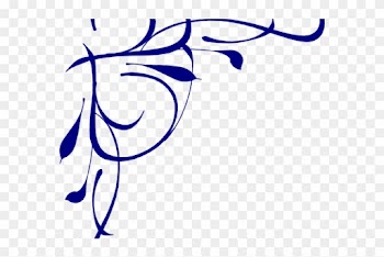 Decorative Line Blue Clipart Swirl - Calligraphy Borders For Microsoft Word