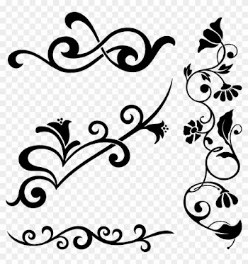 Decorative Line Clip Art Wedding Download - Floral Flourish