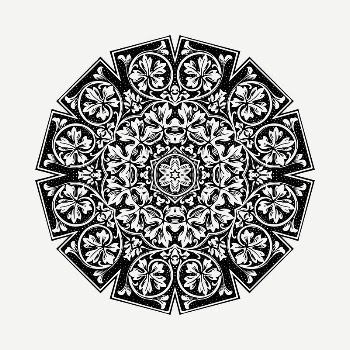 Decorative mandala decoration clipart illustration | Free PSD - rawpixel