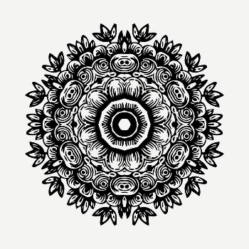 Decorative mandala decoration clipart illustration | Free PSD - rawpixel