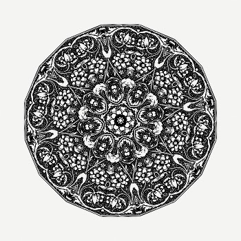 Decorative mandala decoration clipart illustration | Free PSD - rawpixel
