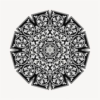 Decorative mandala decoration illustration clipart | Free Vector - rawpixel