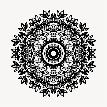 Decorative mandala decoration illustration clipart | Free Vector - rawpixel