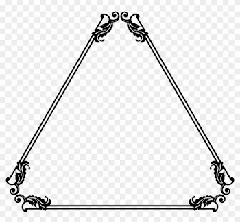 Decorative Ornamental Flourish Frame Extrapolated 8 - Triangle Frame Clipart