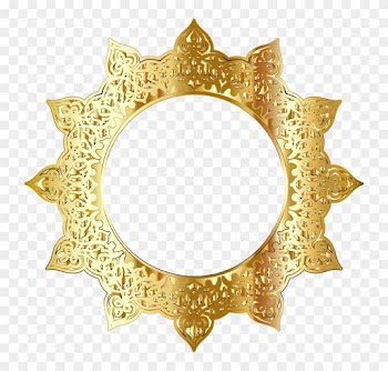 Decorative, Ornamental, Flourish, Round, Frame, Border - Circle Frame Design Png